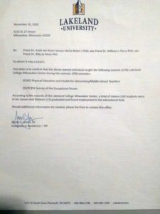 lakeland university letter